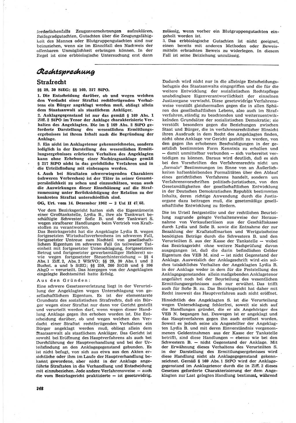 Neue Justiz (NJ), Zeitschrift für Recht und Rechtswissenschaft [Deutsche Demokratische Republik (DDR)], 17. Jahrgang 1963, Seite 348 (NJ DDR 1963, S. 348)