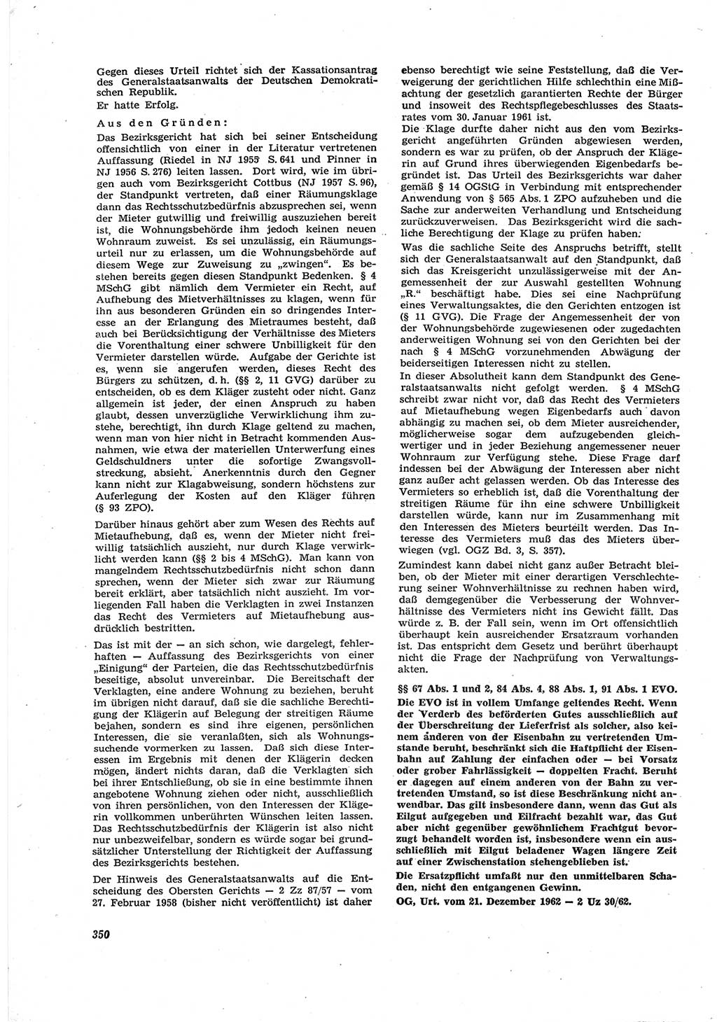 Neue Justiz (NJ), Zeitschrift für Recht und Rechtswissenschaft [Deutsche Demokratische Republik (DDR)], 17. Jahrgang 1963, Seite 350 (NJ DDR 1963, S. 350)
