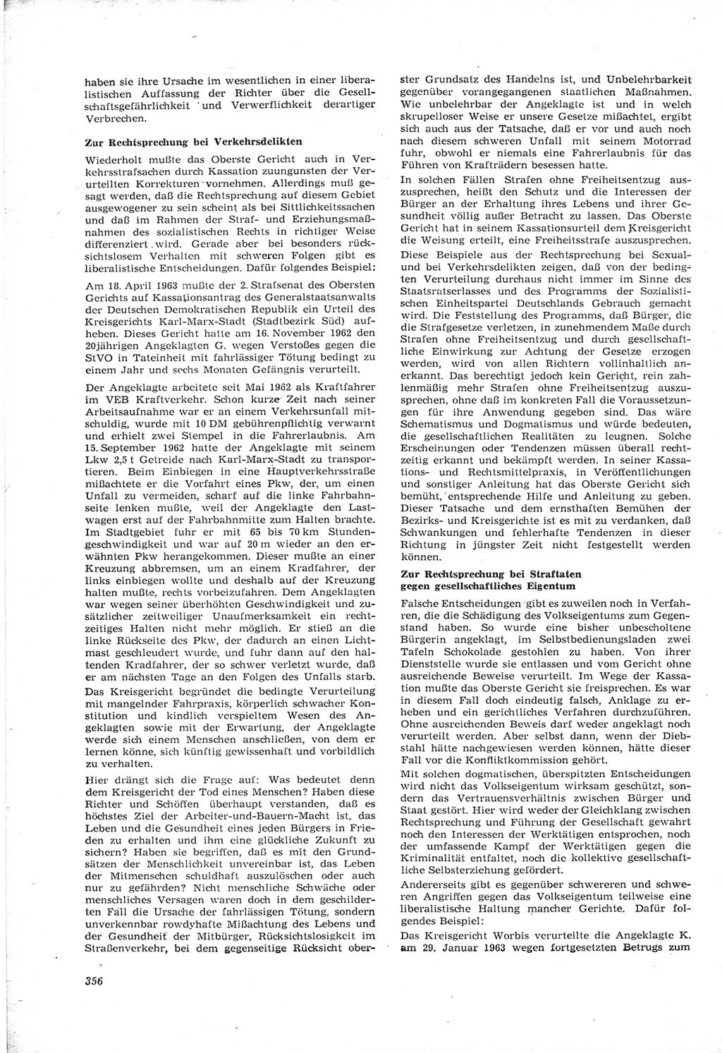 Neue Justiz (NJ), Zeitschrift für Recht und Rechtswissenschaft [Deutsche Demokratische Republik (DDR)], 17. Jahrgang 1963, Seite 356 (NJ DDR 1963, S. 356)