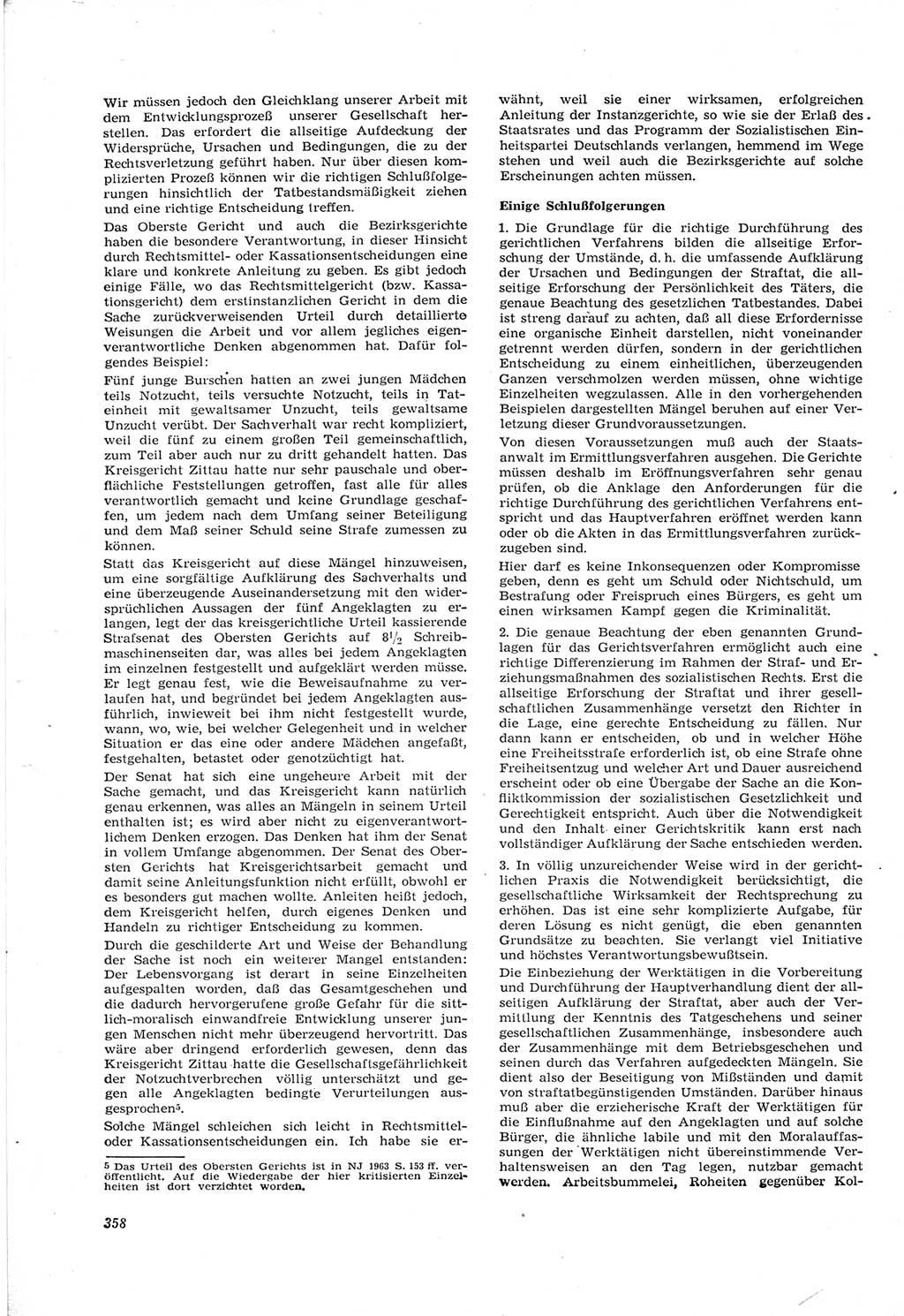 Neue Justiz (NJ), Zeitschrift für Recht und Rechtswissenschaft [Deutsche Demokratische Republik (DDR)], 17. Jahrgang 1963, Seite 358 (NJ DDR 1963, S. 358)