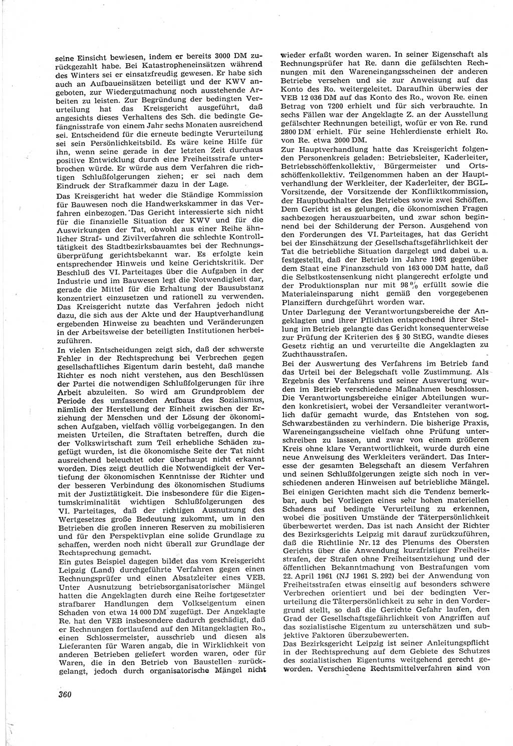 Neue Justiz (NJ), Zeitschrift für Recht und Rechtswissenschaft [Deutsche Demokratische Republik (DDR)], 17. Jahrgang 1963, Seite 360 (NJ DDR 1963, S. 360)