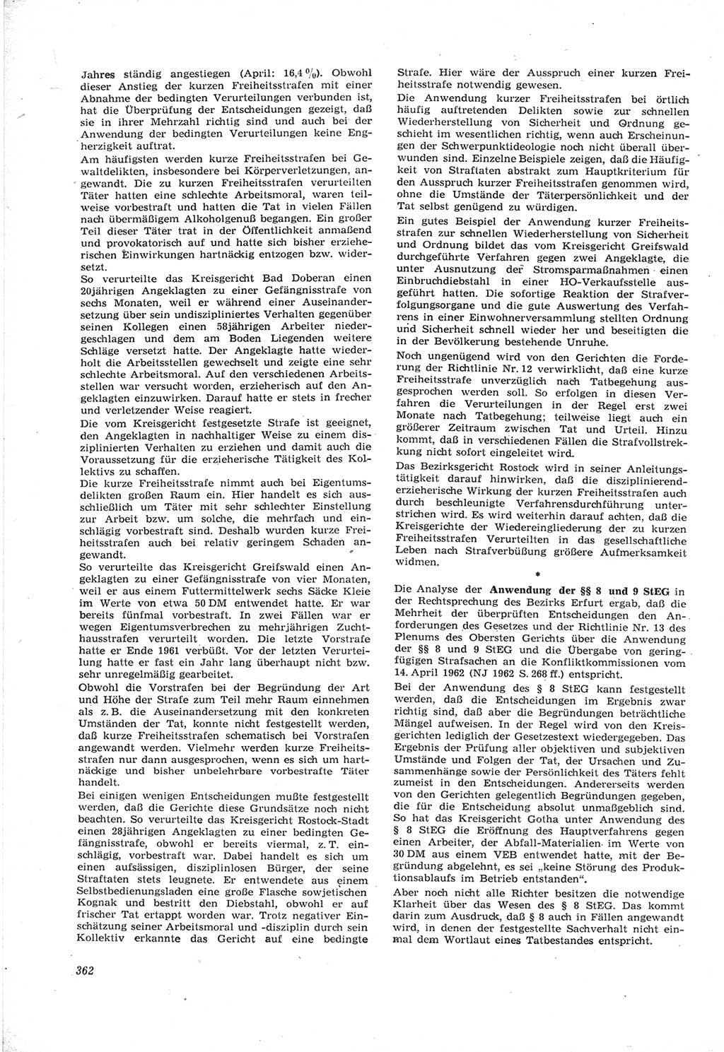 Neue Justiz (NJ), Zeitschrift für Recht und Rechtswissenschaft [Deutsche Demokratische Republik (DDR)], 17. Jahrgang 1963, Seite 362 (NJ DDR 1963, S. 362)