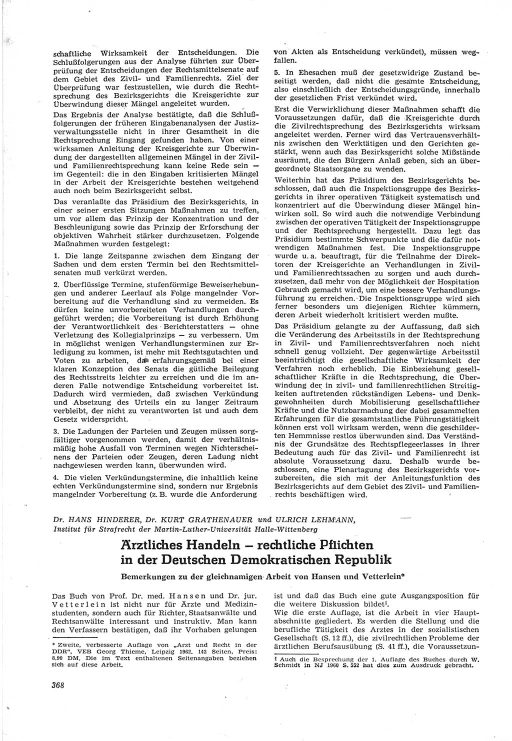 Neue Justiz (NJ), Zeitschrift für Recht und Rechtswissenschaft [Deutsche Demokratische Republik (DDR)], 17. Jahrgang 1963, Seite 368 (NJ DDR 1963, S. 368)
