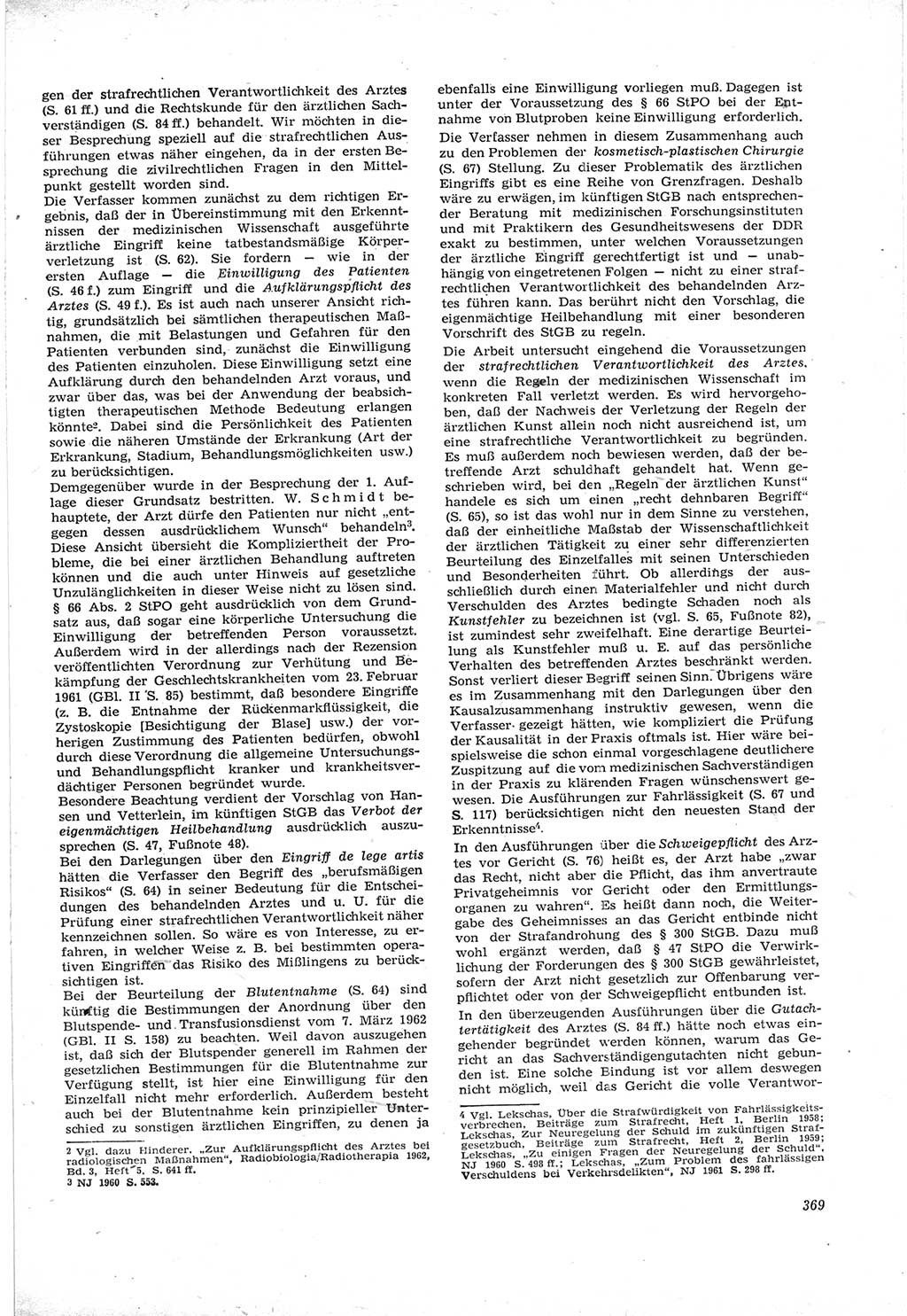 Neue Justiz (NJ), Zeitschrift für Recht und Rechtswissenschaft [Deutsche Demokratische Republik (DDR)], 17. Jahrgang 1963, Seite 369 (NJ DDR 1963, S. 369)