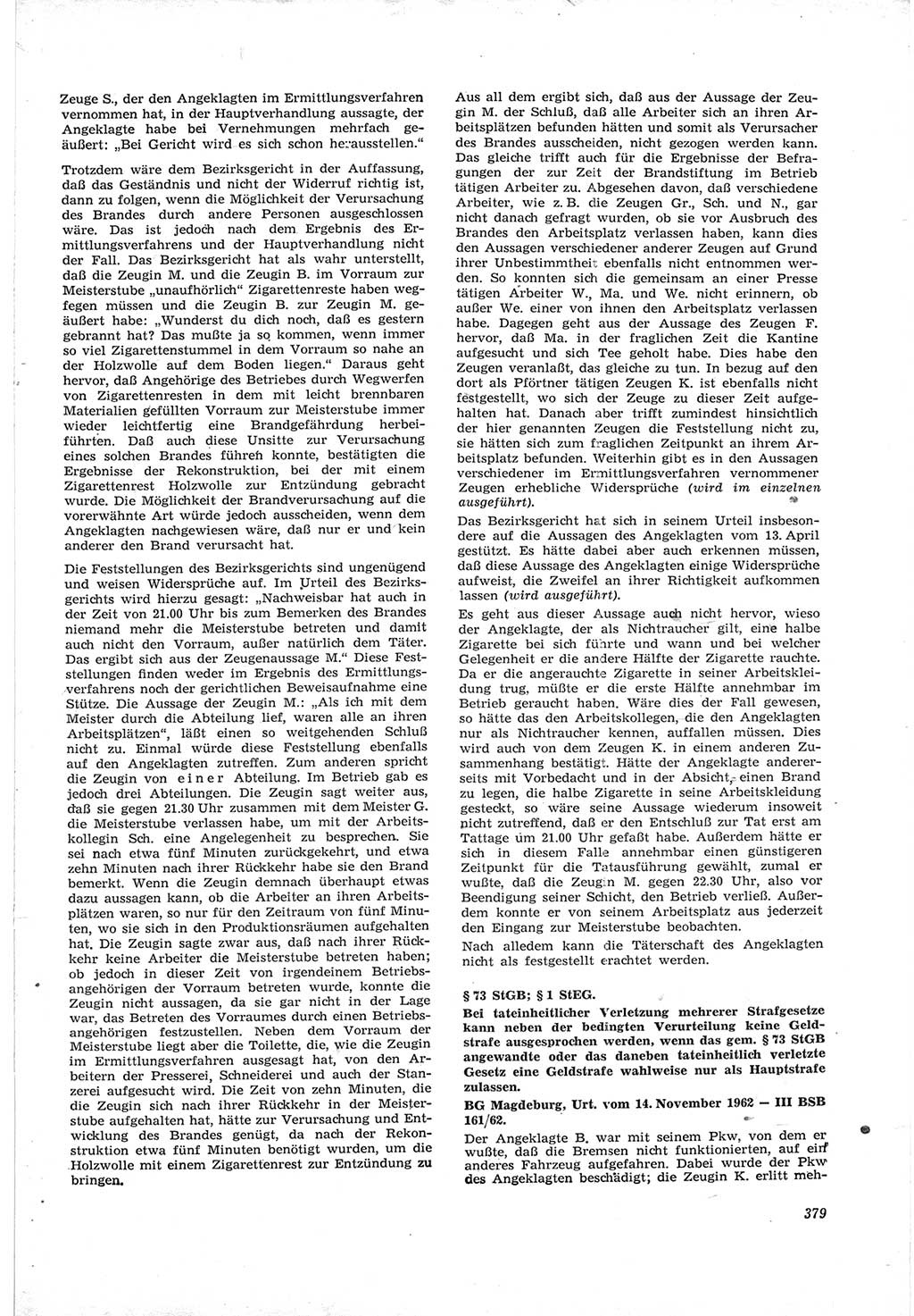 Neue Justiz (NJ), Zeitschrift für Recht und Rechtswissenschaft [Deutsche Demokratische Republik (DDR)], 17. Jahrgang 1963, Seite 379 (NJ DDR 1963, S. 379)