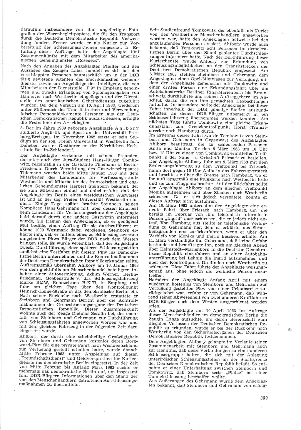 Neue Justiz (NJ), Zeitschrift für Recht und Rechtswissenschaft [Deutsche Demokratische Republik (DDR)], 17. Jahrgang 1963, Seite 389 (NJ DDR 1963, S. 389)