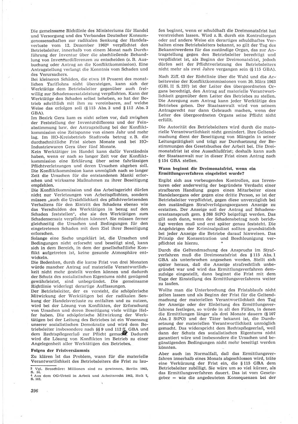Neue Justiz (NJ), Zeitschrift für Recht und Rechtswissenschaft [Deutsche Demokratische Republik (DDR)], 17. Jahrgang 1963, Seite 396 (NJ DDR 1963, S. 396)