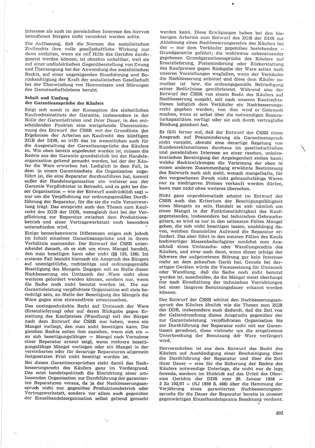 Neue Justiz (NJ), Zeitschrift für Recht und Rechtswissenschaft [Deutsche Demokratische Republik (DDR)], 17. Jahrgang 1963, Seite 405 (NJ DDR 1963, S. 405)