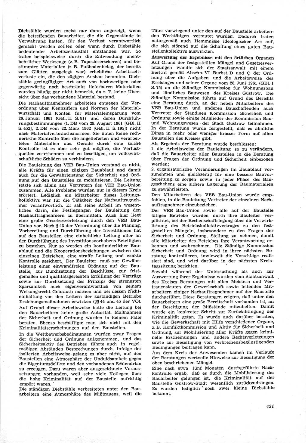 Neue Justiz (NJ), Zeitschrift für Recht und Rechtswissenschaft [Deutsche Demokratische Republik (DDR)], 17. Jahrgang 1963, Seite 421 (NJ DDR 1963, S. 421)