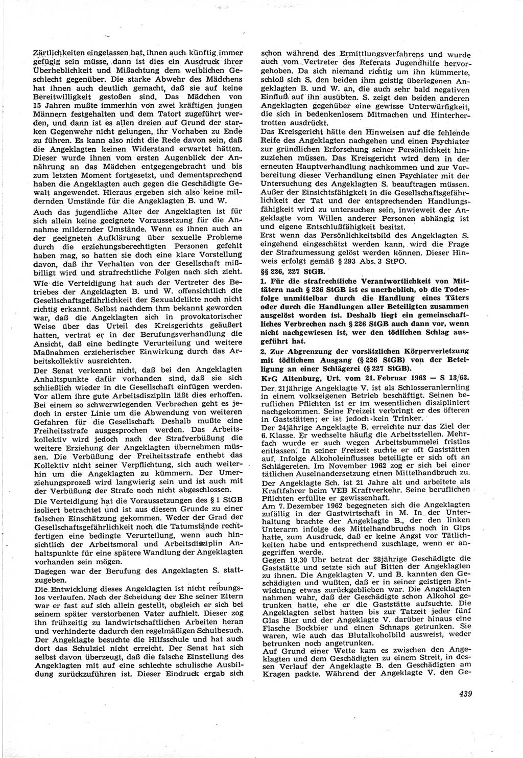 Neue Justiz (NJ), Zeitschrift für Recht und Rechtswissenschaft [Deutsche Demokratische Republik (DDR)], 17. Jahrgang 1963, Seite 439 (NJ DDR 1963, S. 439)