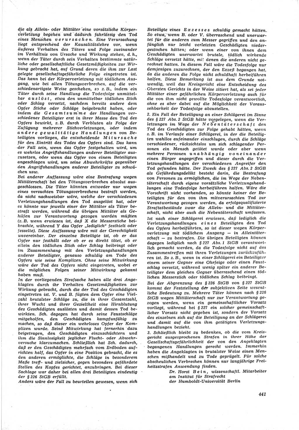 Neue Justiz (NJ), Zeitschrift für Recht und Rechtswissenschaft [Deutsche Demokratische Republik (DDR)], 17. Jahrgang 1963, Seite 441 (NJ DDR 1963, S. 441)