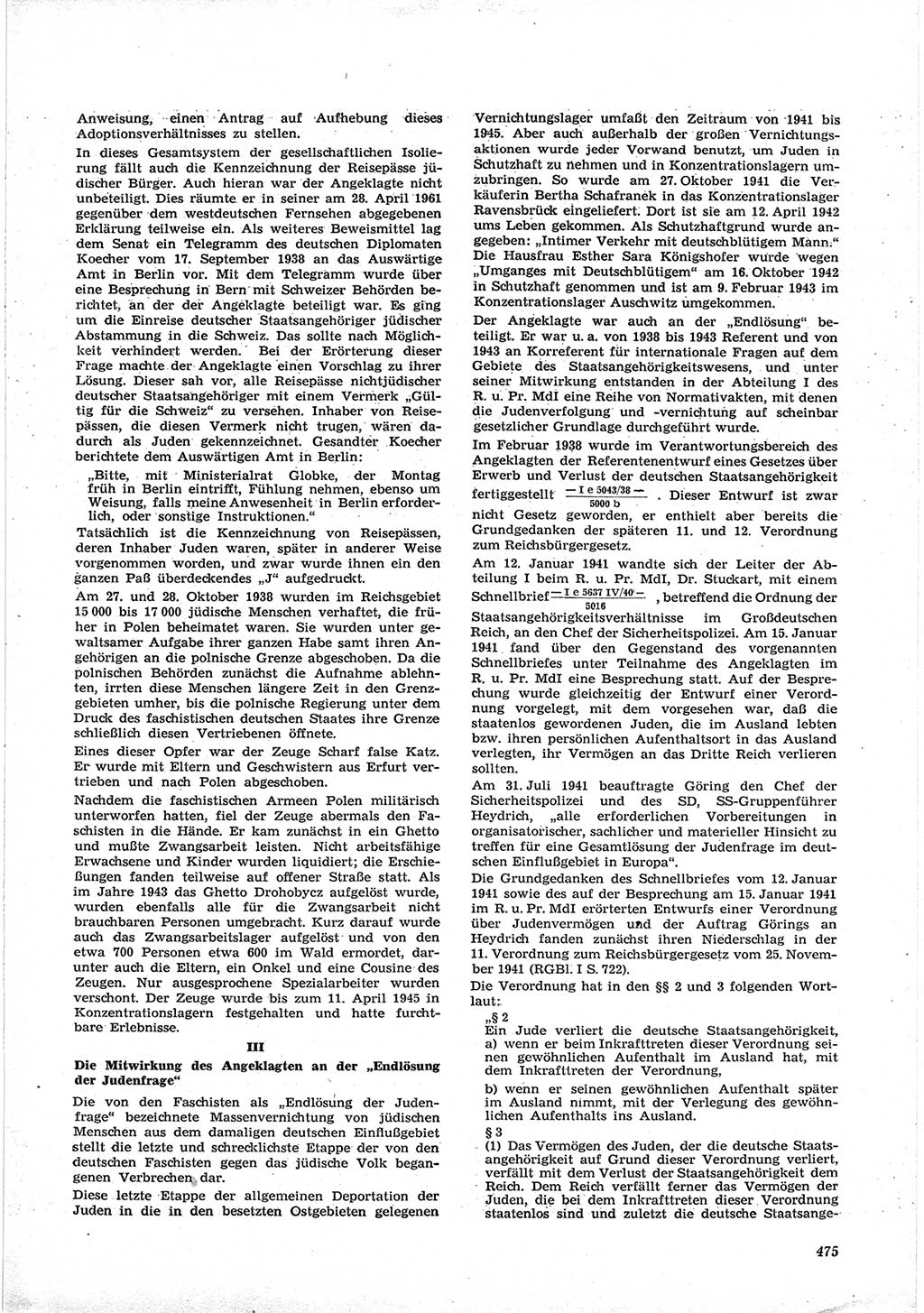 Neue Justiz (NJ), Zeitschrift für Recht und Rechtswissenschaft [Deutsche Demokratische Republik (DDR)], 17. Jahrgang 1963, Seite 475 (NJ DDR 1963, S. 475)