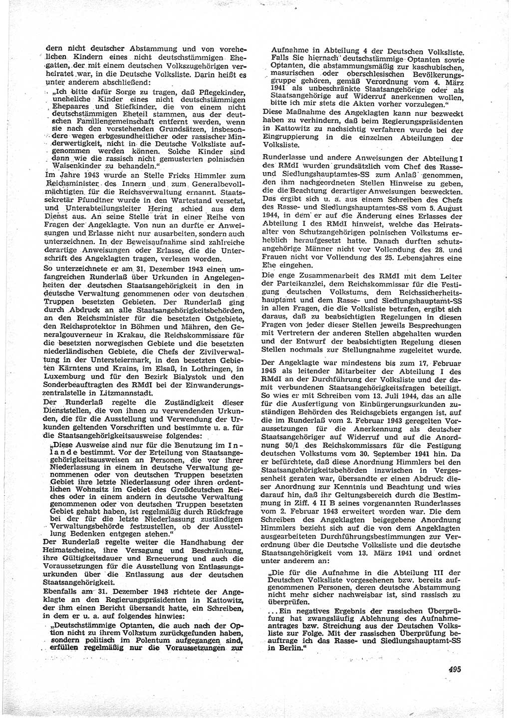 Neue Justiz (NJ), Zeitschrift für Recht und Rechtswissenschaft [Deutsche Demokratische Republik (DDR)], 17. Jahrgang 1963, Seite 495 (NJ DDR 1963, S. 495)