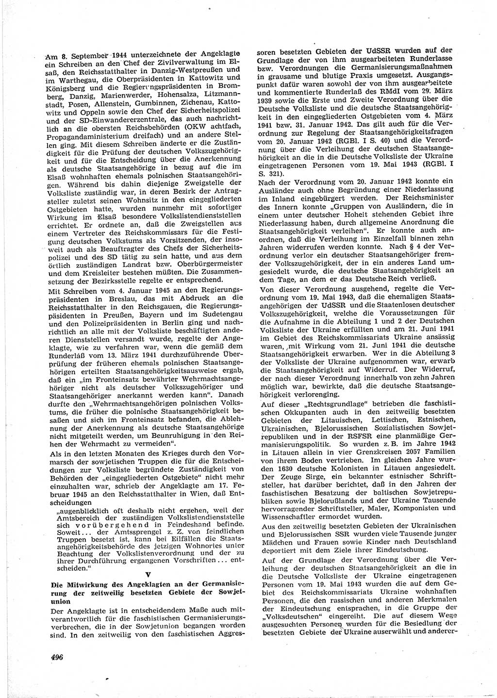 Neue Justiz (NJ), Zeitschrift für Recht und Rechtswissenschaft [Deutsche Demokratische Republik (DDR)], 17. Jahrgang 1963, Seite 496 (NJ DDR 1963, S. 496)