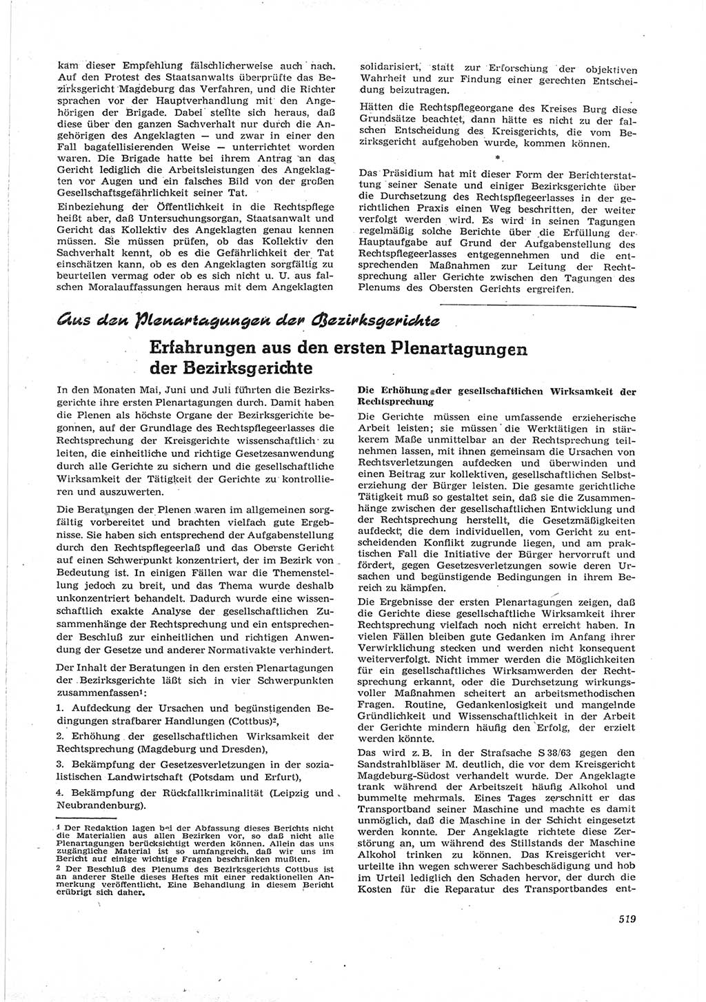 Neue Justiz (NJ), Zeitschrift für Recht und Rechtswissenschaft [Deutsche Demokratische Republik (DDR)], 17. Jahrgang 1963, Seite 519 (NJ DDR 1963, S. 519)