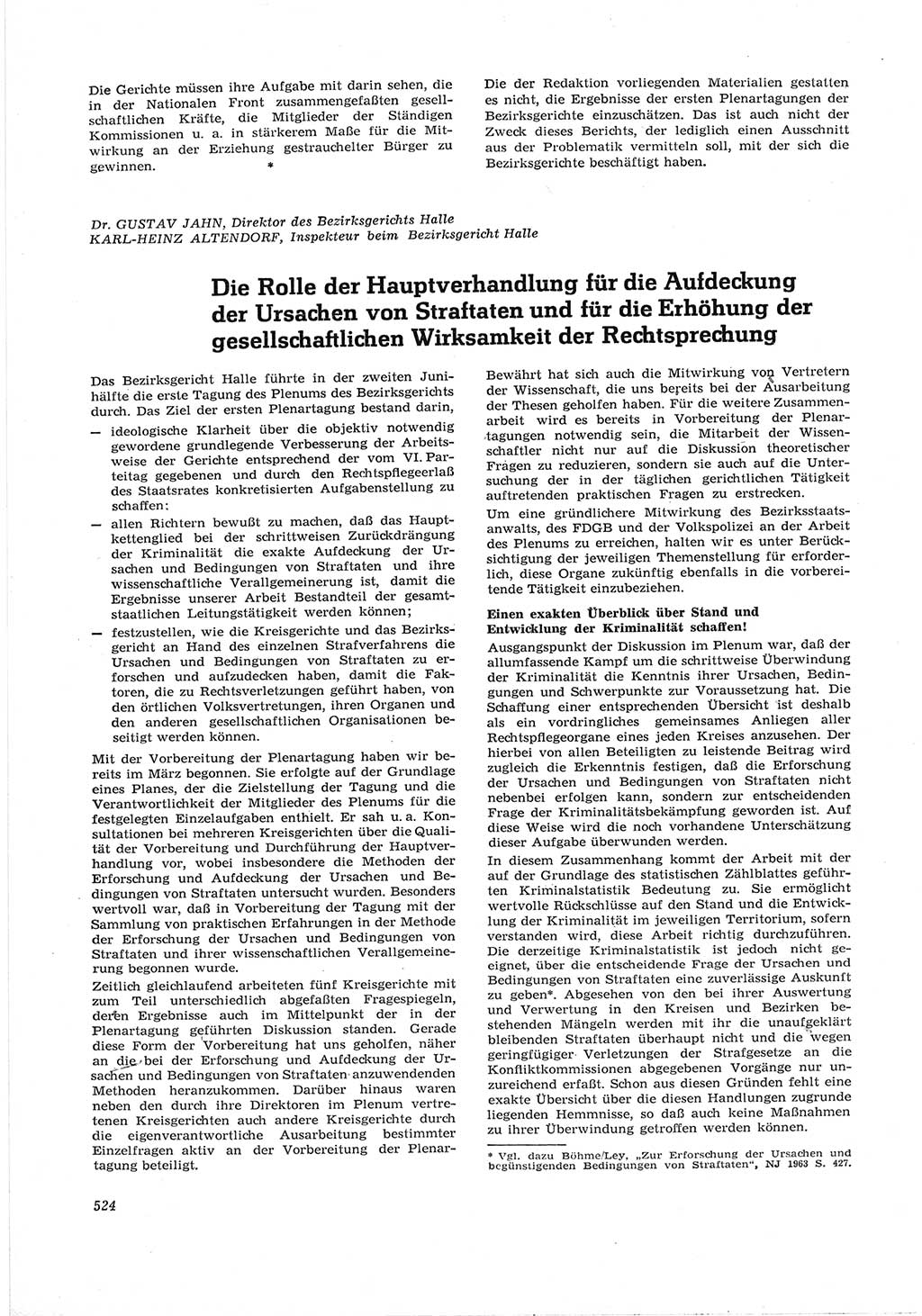 Neue Justiz (NJ), Zeitschrift für Recht und Rechtswissenschaft [Deutsche Demokratische Republik (DDR)], 17. Jahrgang 1963, Seite 524 (NJ DDR 1963, S. 524)