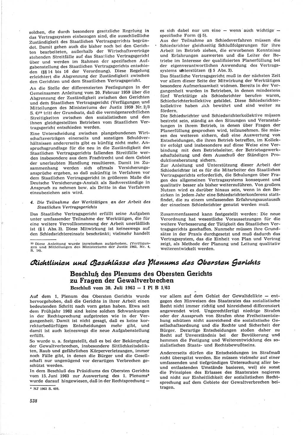 Neue Justiz (NJ), Zeitschrift für Recht und Rechtswissenschaft [Deutsche Demokratische Republik (DDR)], 17. Jahrgang 1963, Seite 538 (NJ DDR 1963, S. 538)