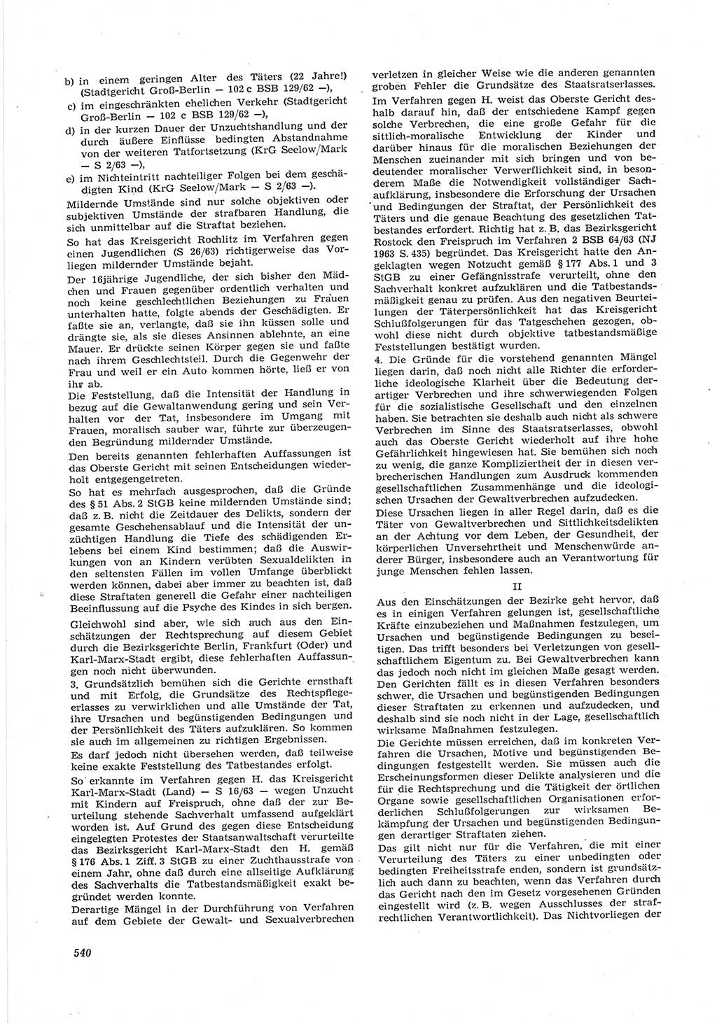 Neue Justiz (NJ), Zeitschrift für Recht und Rechtswissenschaft [Deutsche Demokratische Republik (DDR)], 17. Jahrgang 1963, Seite 540 (NJ DDR 1963, S. 540)