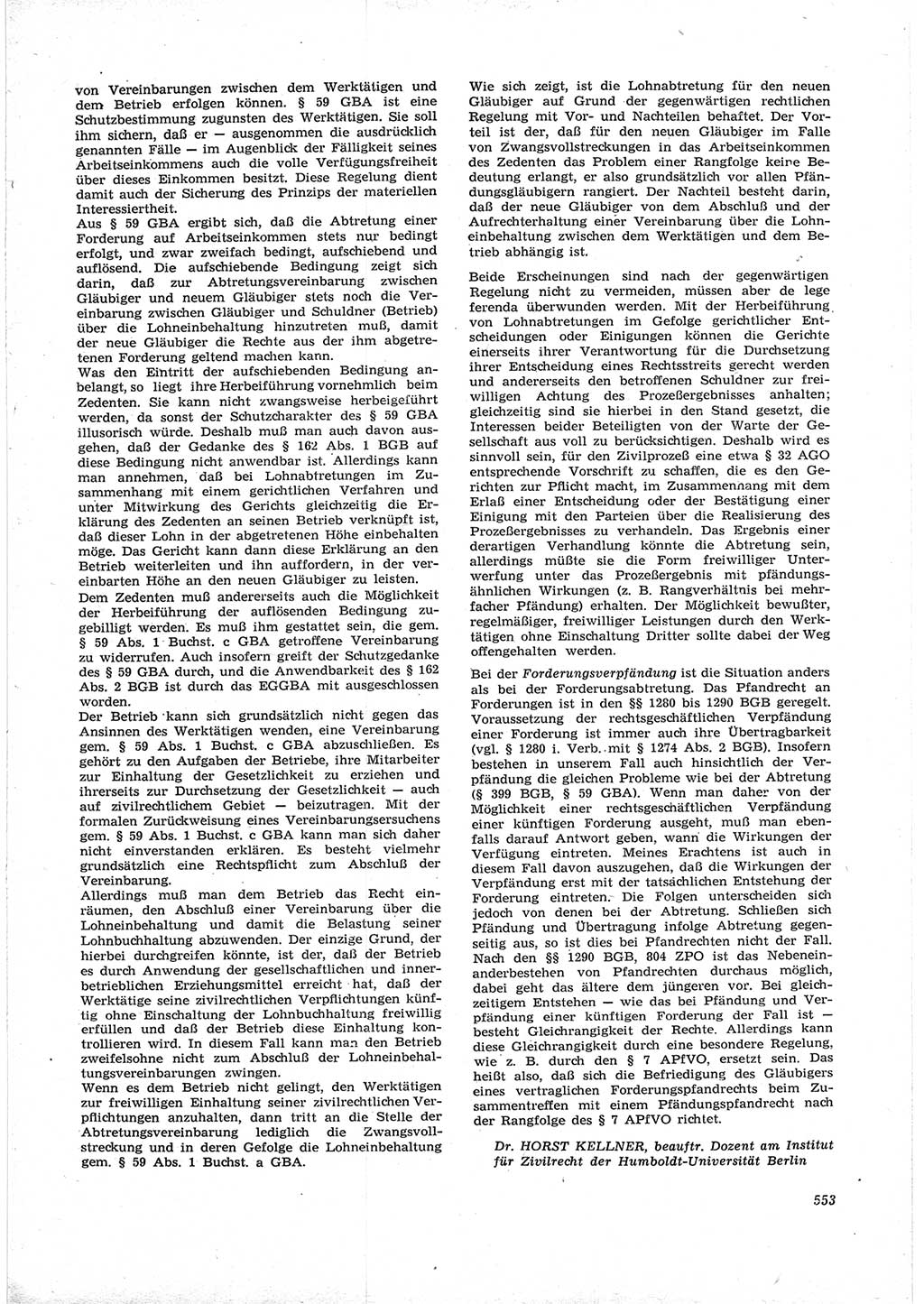 Neue Justiz (NJ), Zeitschrift für Recht und Rechtswissenschaft [Deutsche Demokratische Republik (DDR)], 17. Jahrgang 1963, Seite 553 (NJ DDR 1963, S. 553)