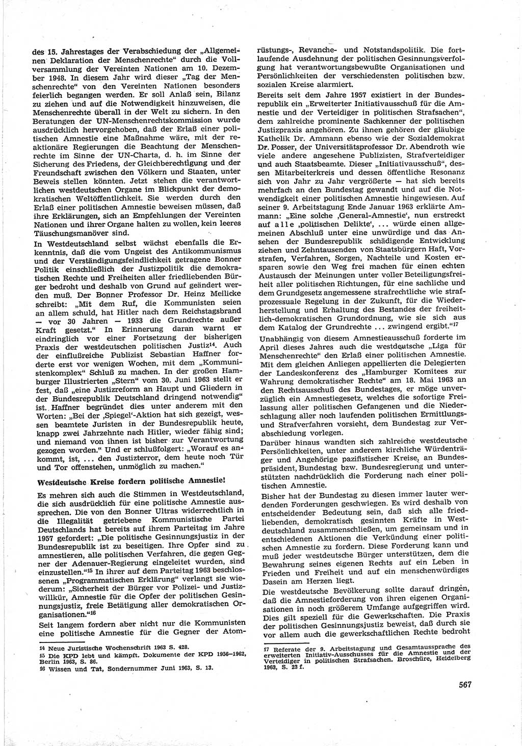 Neue Justiz (NJ), Zeitschrift für Recht und Rechtswissenschaft [Deutsche Demokratische Republik (DDR)], 17. Jahrgang 1963, Seite 567 (NJ DDR 1963, S. 567)