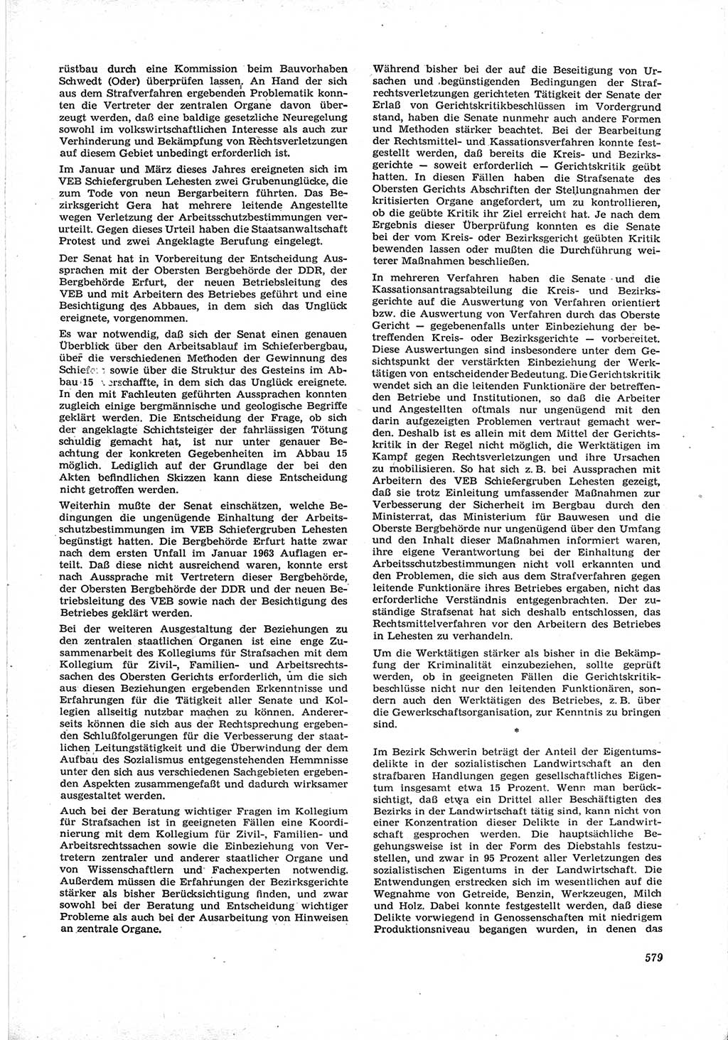 Neue Justiz (NJ), Zeitschrift für Recht und Rechtswissenschaft [Deutsche Demokratische Republik (DDR)], 17. Jahrgang 1963, Seite 579 (NJ DDR 1963, S. 579)