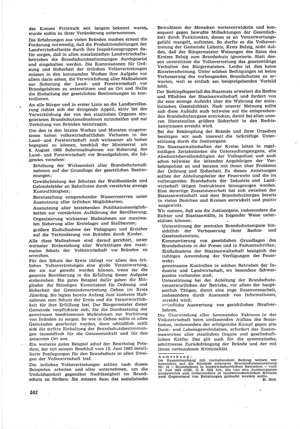 Neue Justiz (NJ), Zeitschrift für Recht und Rechtswissenschaft [Deutsche Demokratische Republik (DDR)], 17. Jahrgang 1963, Seite 582 (NJ DDR 1963, S. 582)