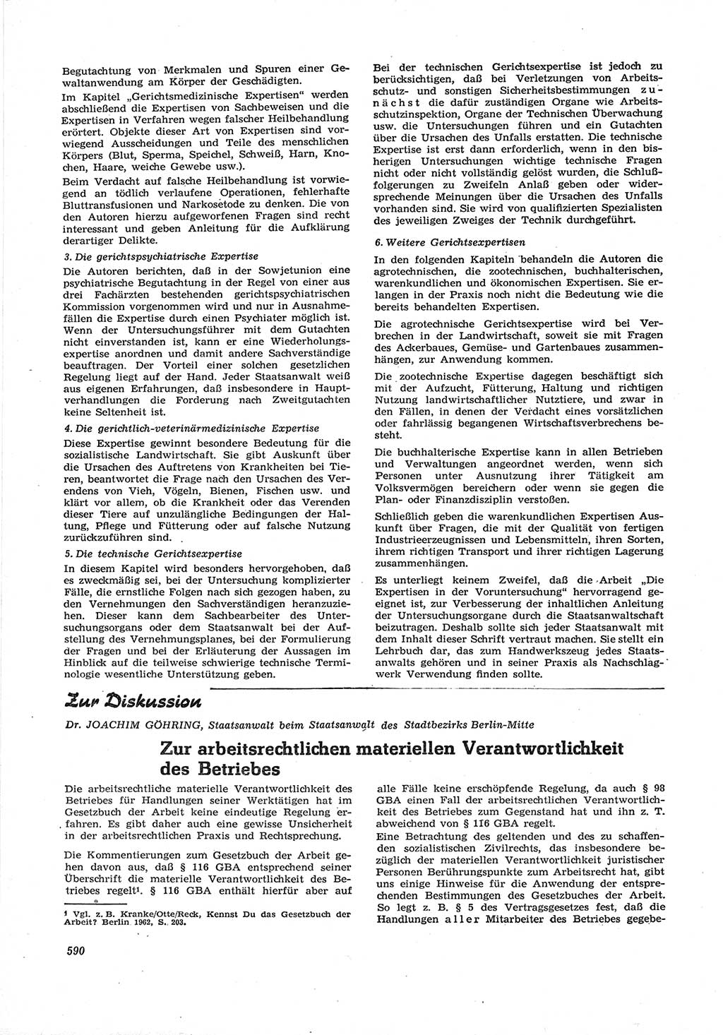 Neue Justiz (NJ), Zeitschrift für Recht und Rechtswissenschaft [Deutsche Demokratische Republik (DDR)], 17. Jahrgang 1963, Seite 590 (NJ DDR 1963, S. 590)