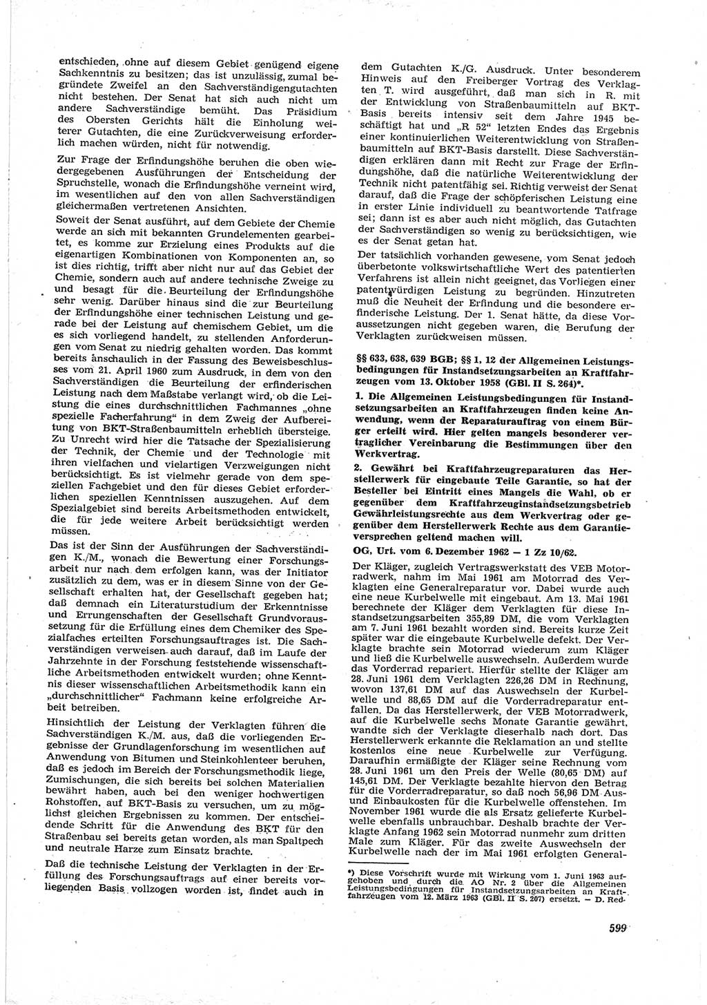 Neue Justiz (NJ), Zeitschrift für Recht und Rechtswissenschaft [Deutsche Demokratische Republik (DDR)], 17. Jahrgang 1963, Seite 599 (NJ DDR 1963, S. 599)