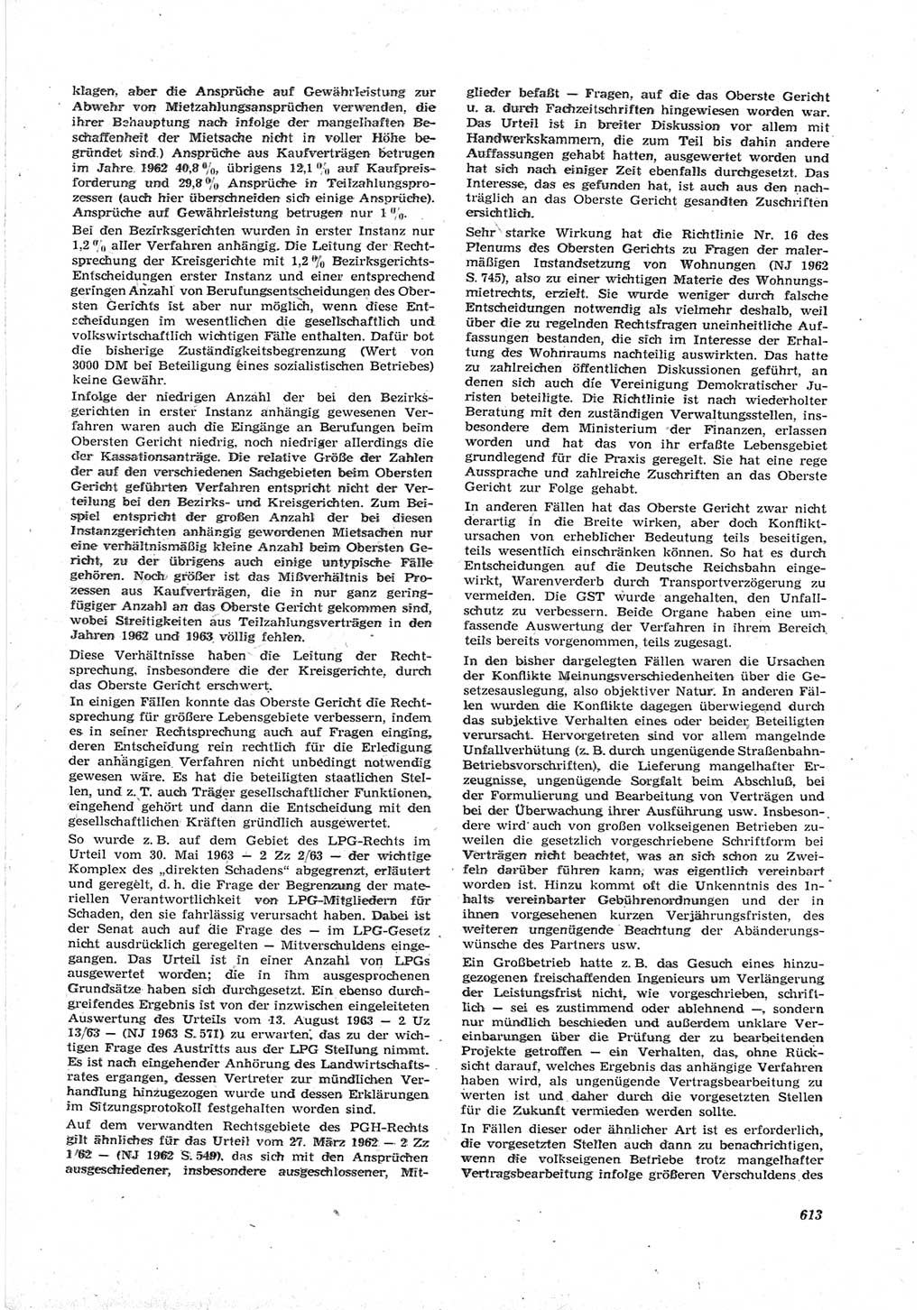 Neue Justiz (NJ), Zeitschrift für Recht und Rechtswissenschaft [Deutsche Demokratische Republik (DDR)], 17. Jahrgang 1963, Seite 613 (NJ DDR 1963, S. 613)