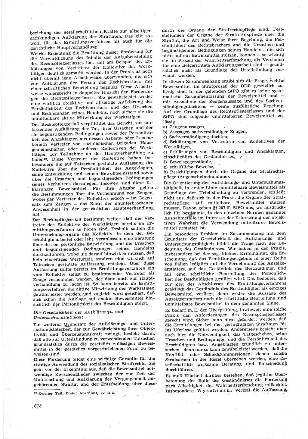 Neue Justiz (NJ), Zeitschrift für Recht und Rechtswissenschaft [Deutsche Demokratische Republik (DDR)], 17. Jahrgang 1963, Seite 618 (NJ DDR 1963, S. 618)