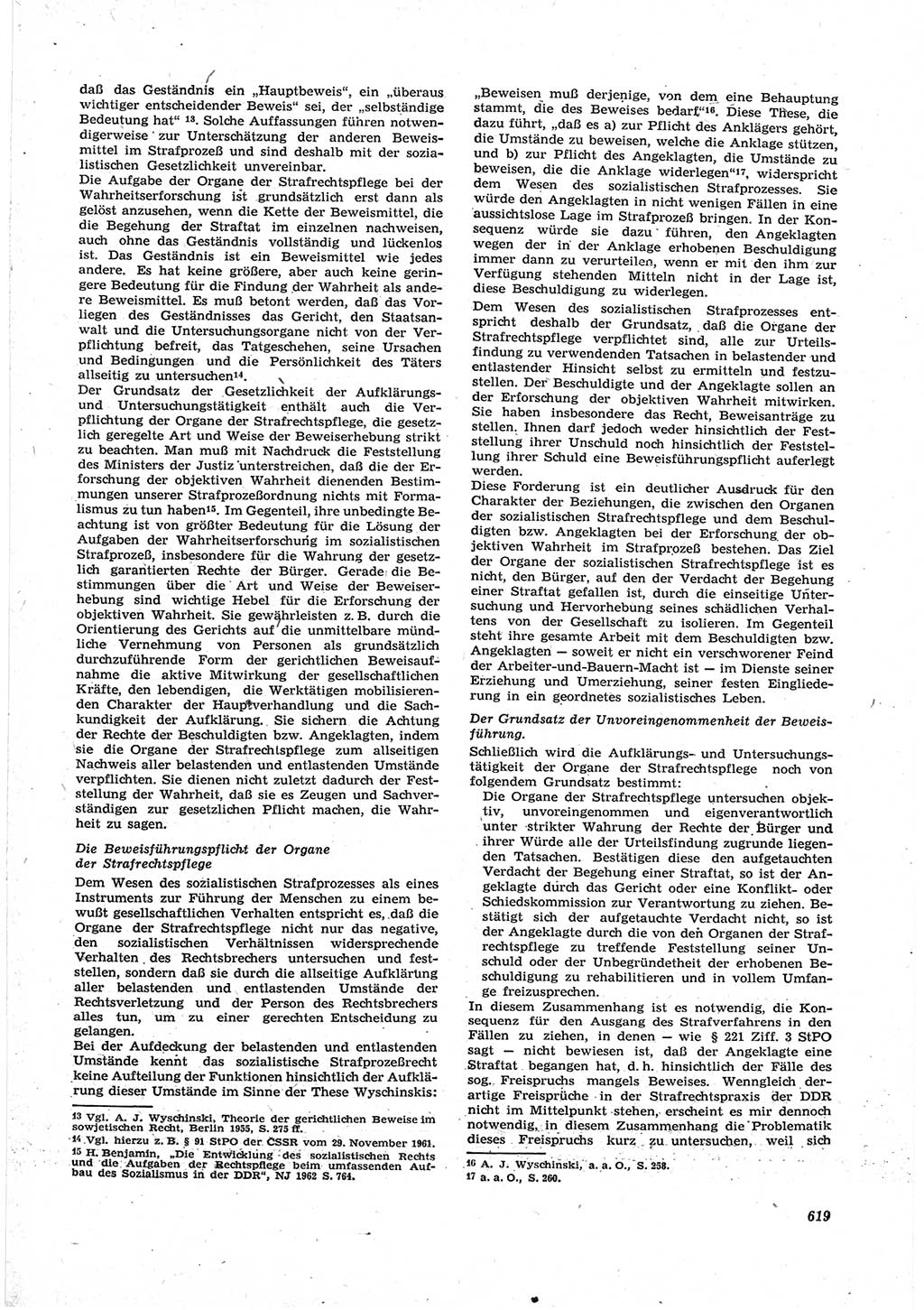 Neue Justiz (NJ), Zeitschrift für Recht und Rechtswissenschaft [Deutsche Demokratische Republik (DDR)], 17. Jahrgang 1963, Seite 619 (NJ DDR 1963, S. 619)