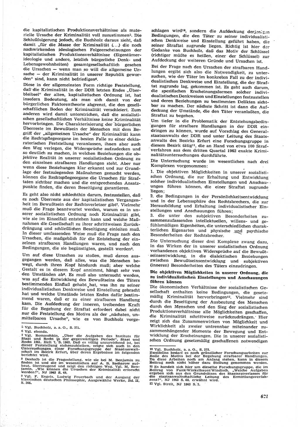 Neue Justiz (NJ), Zeitschrift für Recht und Rechtswissenschaft [Deutsche Demokratische Republik (DDR)], 17. Jahrgang 1963, Seite 621 (NJ DDR 1963, S. 621)