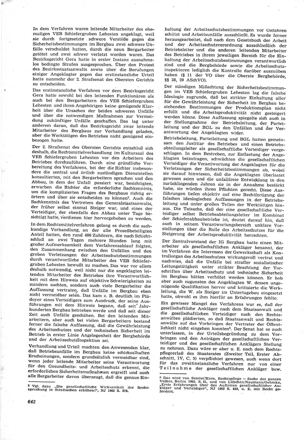 Neue Justiz (NJ), Zeitschrift für Recht und Rechtswissenschaft [Deutsche Demokratische Republik (DDR)], 17. Jahrgang 1963, Seite 642 (NJ DDR 1963, S. 642)