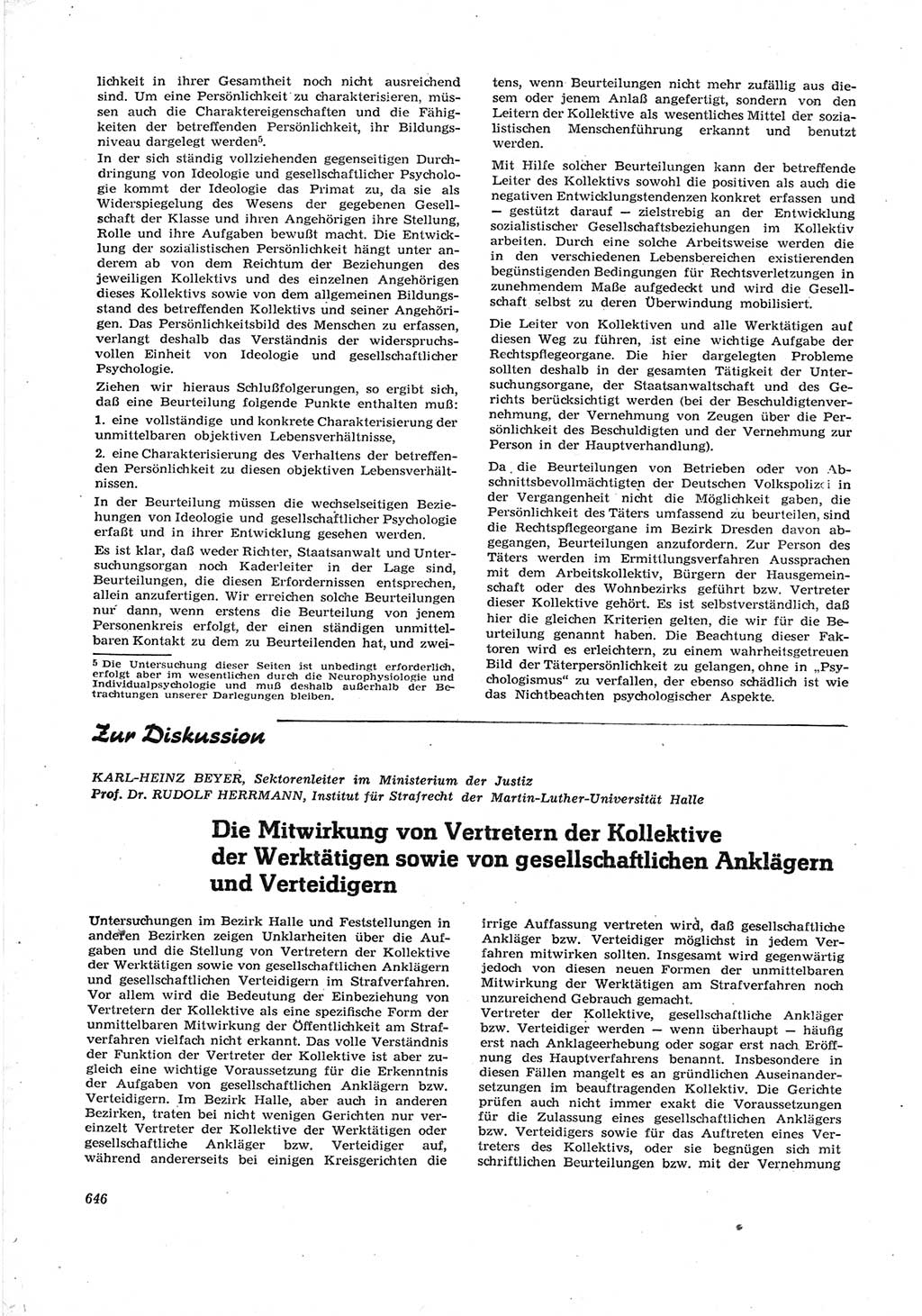 Neue Justiz (NJ), Zeitschrift für Recht und Rechtswissenschaft [Deutsche Demokratische Republik (DDR)], 17. Jahrgang 1963, Seite 646 (NJ DDR 1963, S. 646)