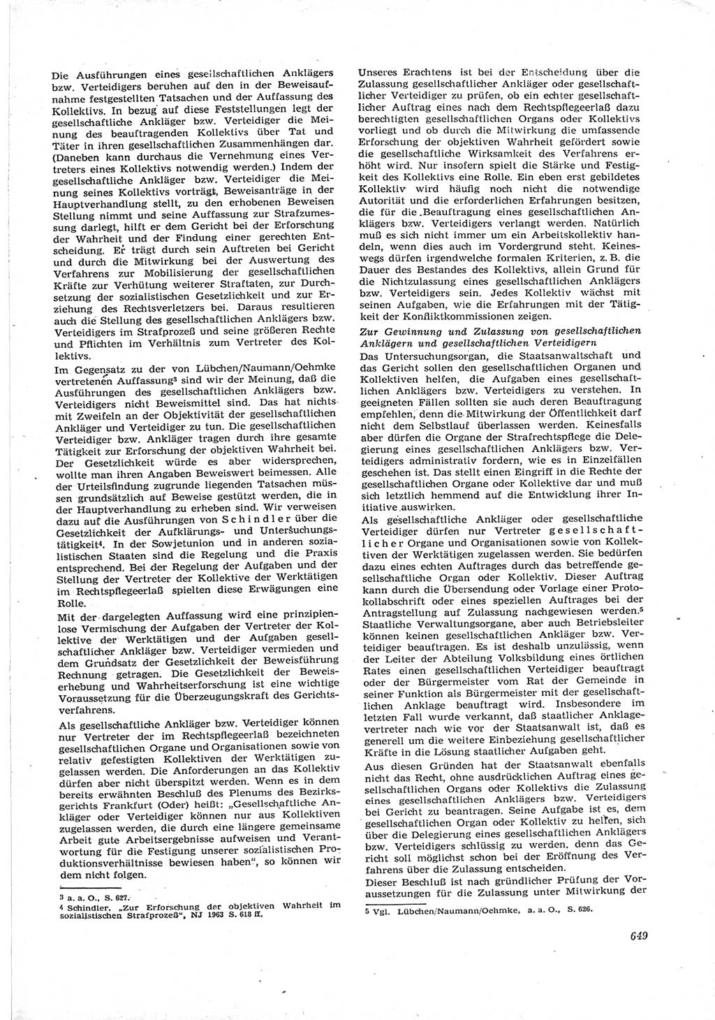 Neue Justiz (NJ), Zeitschrift für Recht und Rechtswissenschaft [Deutsche Demokratische Republik (DDR)], 17. Jahrgang 1963, Seite 649 (NJ DDR 1963, S. 649)