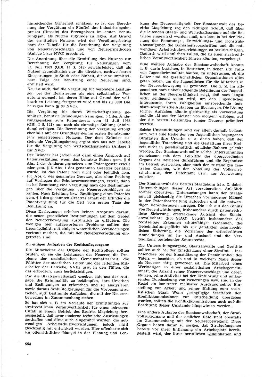 Neue Justiz (NJ), Zeitschrift für Recht und Rechtswissenschaft [Deutsche Demokratische Republik (DDR)], 17. Jahrgang 1963, Seite 658 (NJ DDR 1963, S. 658)