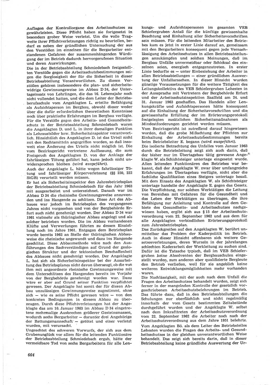 Neue Justiz (NJ), Zeitschrift für Recht und Rechtswissenschaft [Deutsche Demokratische Republik (DDR)], 17. Jahrgang 1963, Seite 664 (NJ DDR 1963, S. 664)