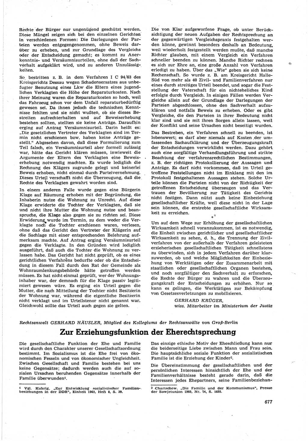 Neue Justiz (NJ), Zeitschrift für Recht und Rechtswissenschaft [Deutsche Demokratische Republik (DDR)], 17. Jahrgang 1963, Seite 677 (NJ DDR 1963, S. 677)