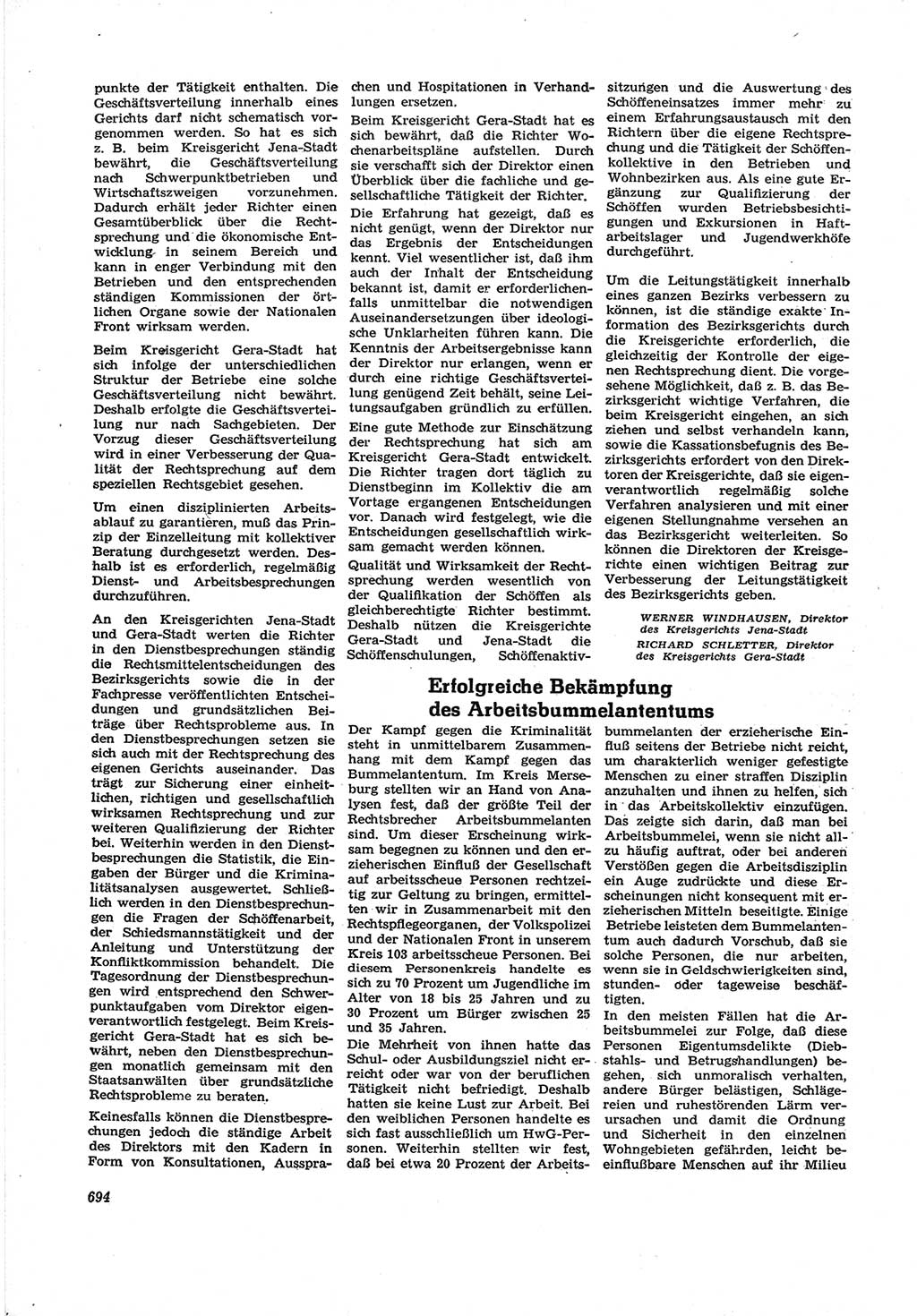 Neue Justiz (NJ), Zeitschrift für Recht und Rechtswissenschaft [Deutsche Demokratische Republik (DDR)], 17. Jahrgang 1963, Seite 694 (NJ DDR 1963, S. 694)