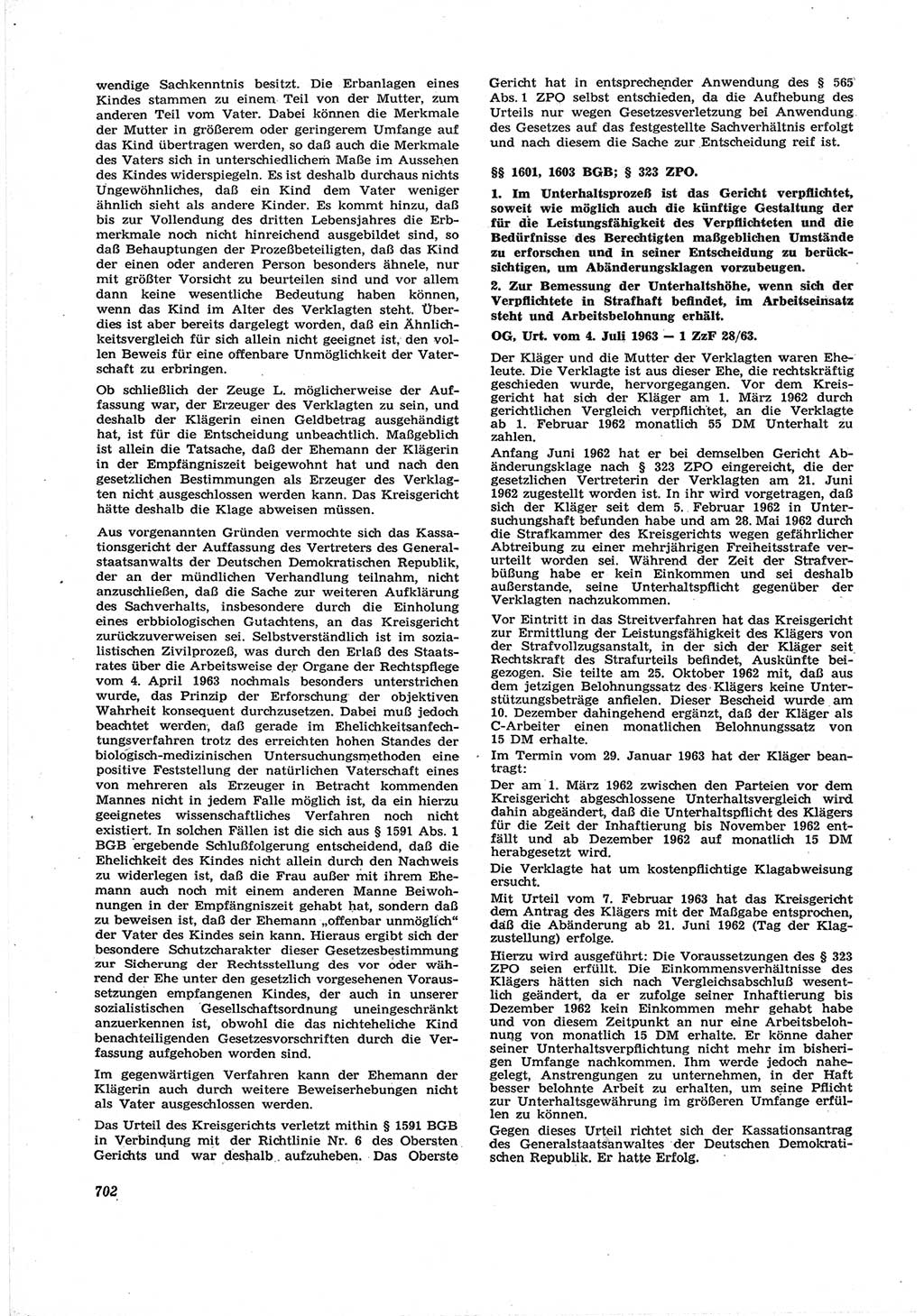 Neue Justiz (NJ), Zeitschrift für Recht und Rechtswissenschaft [Deutsche Demokratische Republik (DDR)], 17. Jahrgang 1963, Seite 702 (NJ DDR 1963, S. 702)