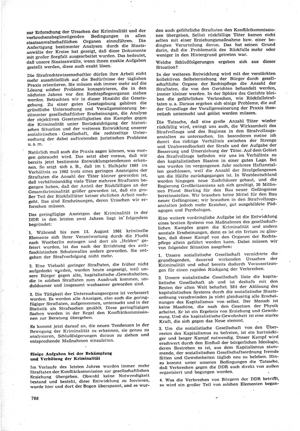 Neue Justiz (NJ), Zeitschrift für Recht und Rechtswissenschaft [Deutsche Demokratische Republik (DDR)], 17. Jahrgang 1963, Seite 708 (NJ DDR 1963, S. 708)