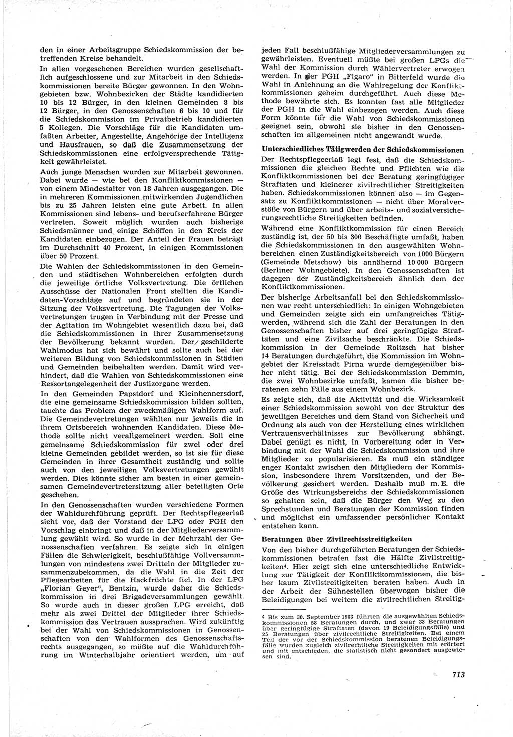 Neue Justiz (NJ), Zeitschrift für Recht und Rechtswissenschaft [Deutsche Demokratische Republik (DDR)], 17. Jahrgang 1963, Seite 713 (NJ DDR 1963, S. 713)