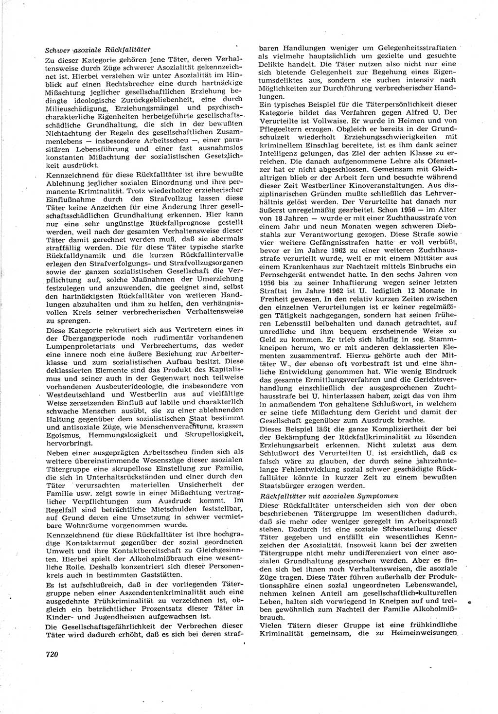 Neue Justiz (NJ), Zeitschrift für Recht und Rechtswissenschaft [Deutsche Demokratische Republik (DDR)], 17. Jahrgang 1963, Seite 720 (NJ DDR 1963, S. 720)