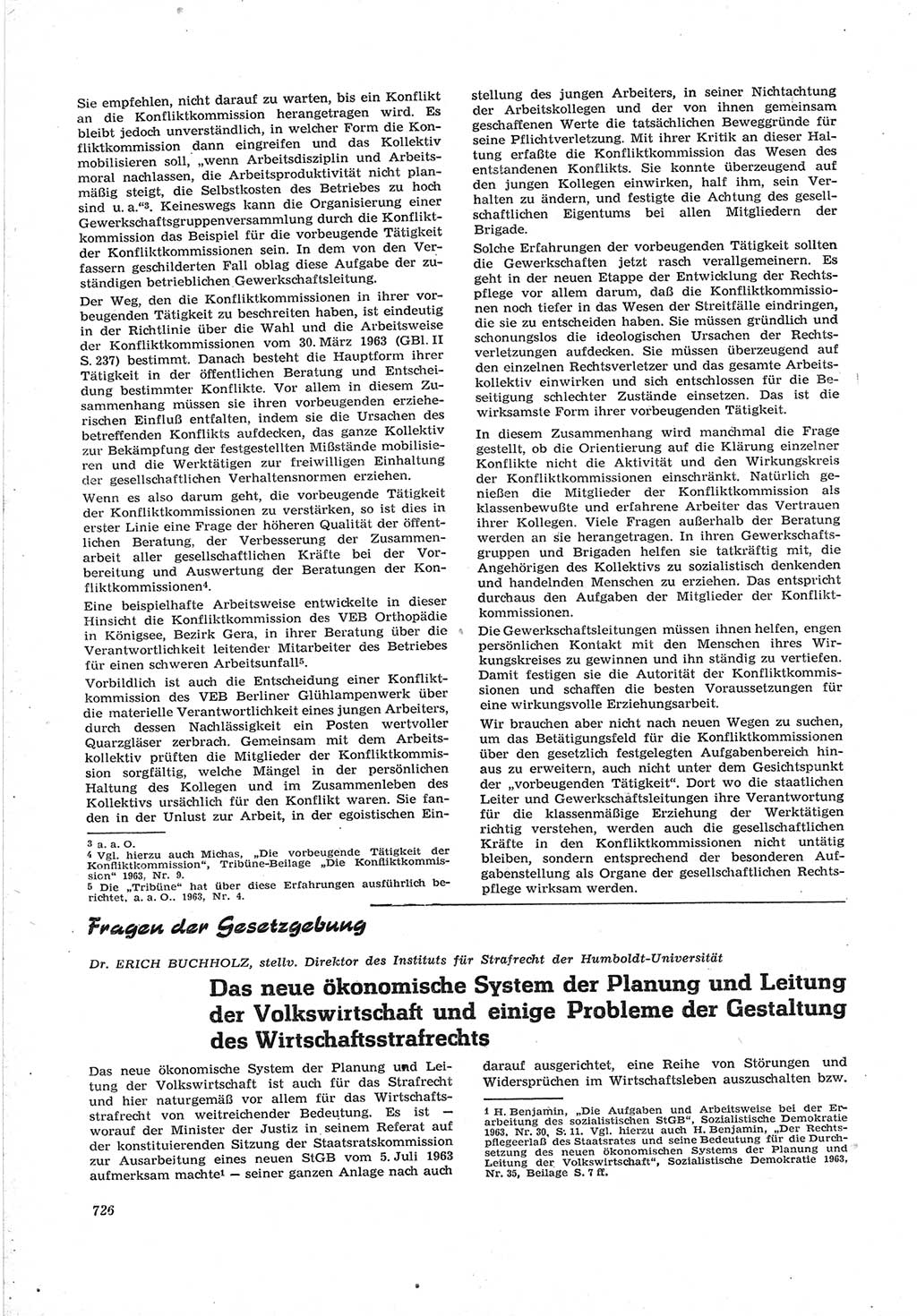 Neue Justiz (NJ), Zeitschrift für Recht und Rechtswissenschaft [Deutsche Demokratische Republik (DDR)], 17. Jahrgang 1963, Seite 726 (NJ DDR 1963, S. 726)