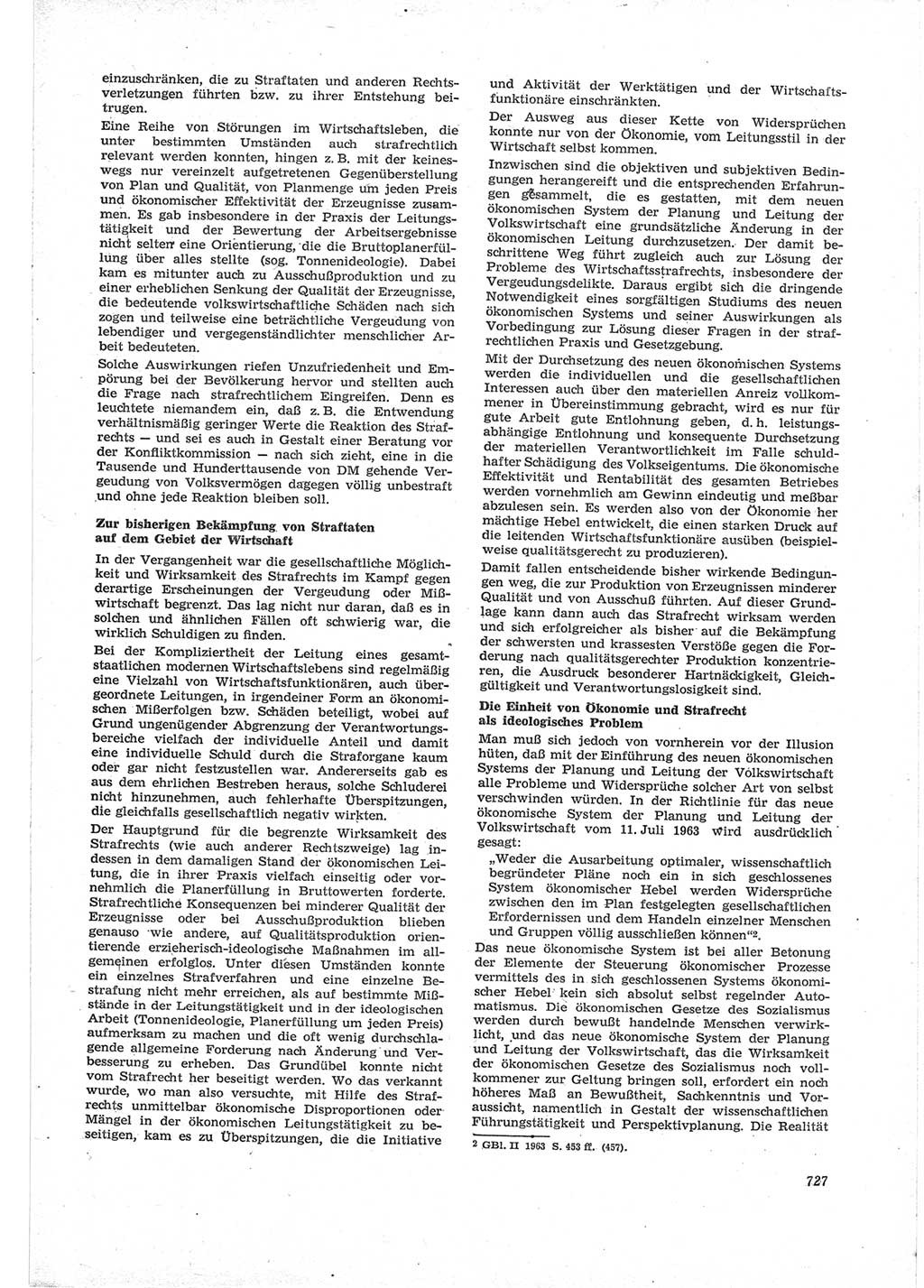 Neue Justiz (NJ), Zeitschrift für Recht und Rechtswissenschaft [Deutsche Demokratische Republik (DDR)], 17. Jahrgang 1963, Seite 727 (NJ DDR 1963, S. 727)