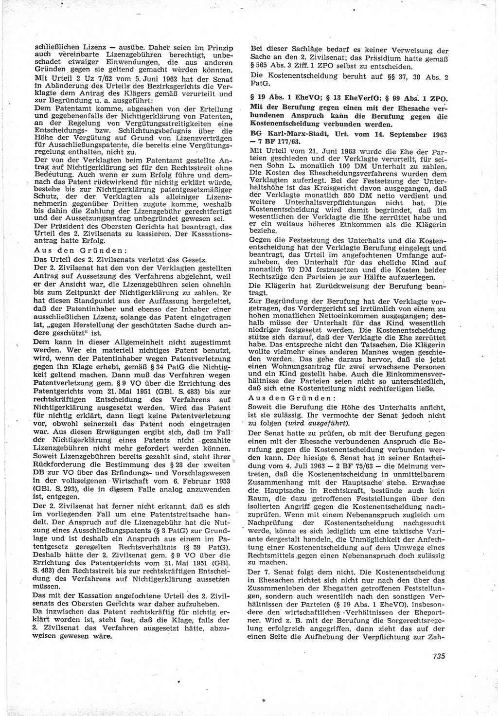 Neue Justiz (NJ), Zeitschrift für Recht und Rechtswissenschaft [Deutsche Demokratische Republik (DDR)], 17. Jahrgang 1963, Seite 735 (NJ DDR 1963, S. 735)