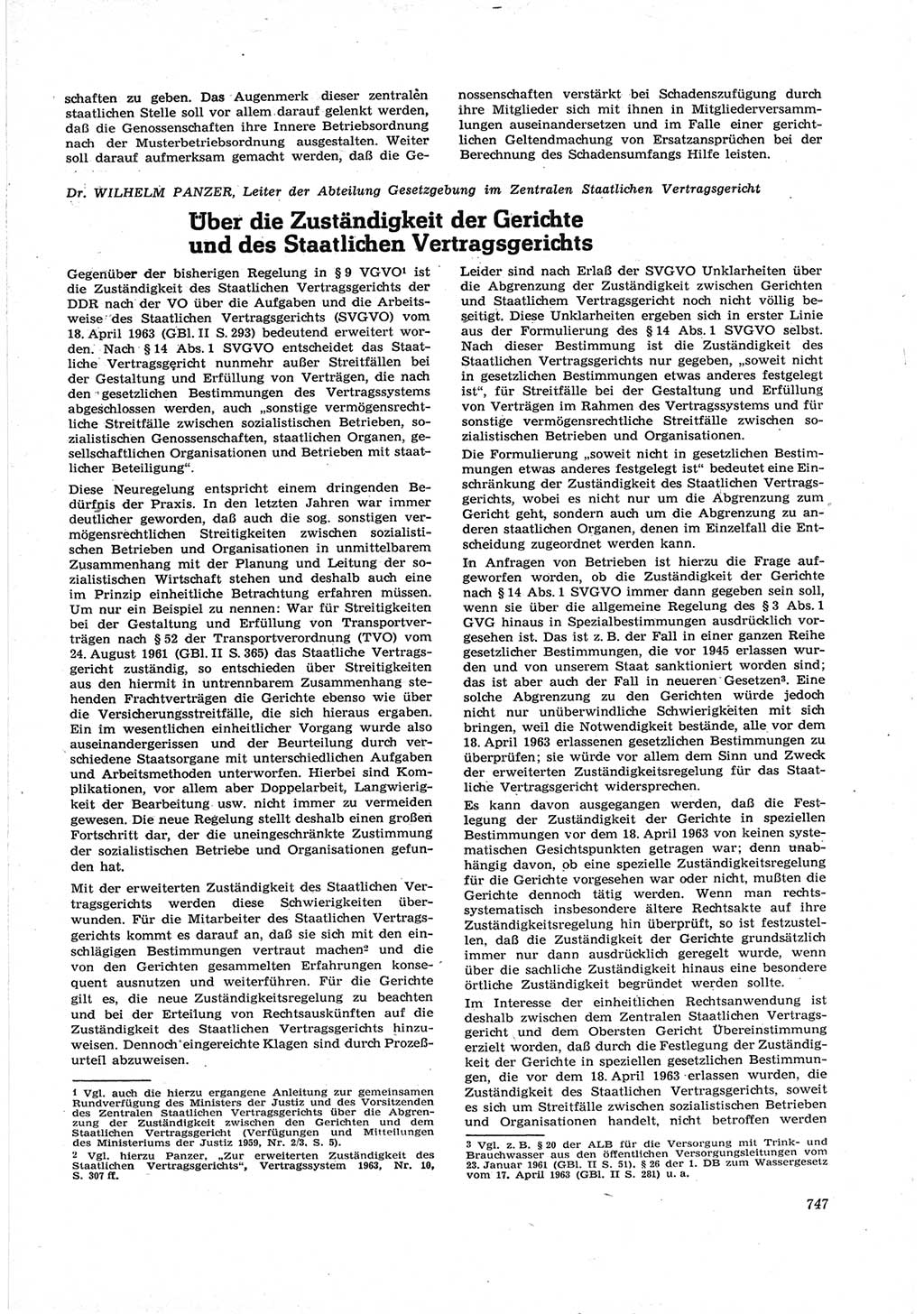 Neue Justiz (NJ), Zeitschrift für Recht und Rechtswissenschaft [Deutsche Demokratische Republik (DDR)], 17. Jahrgang 1963, Seite 747 (NJ DDR 1963, S. 747)