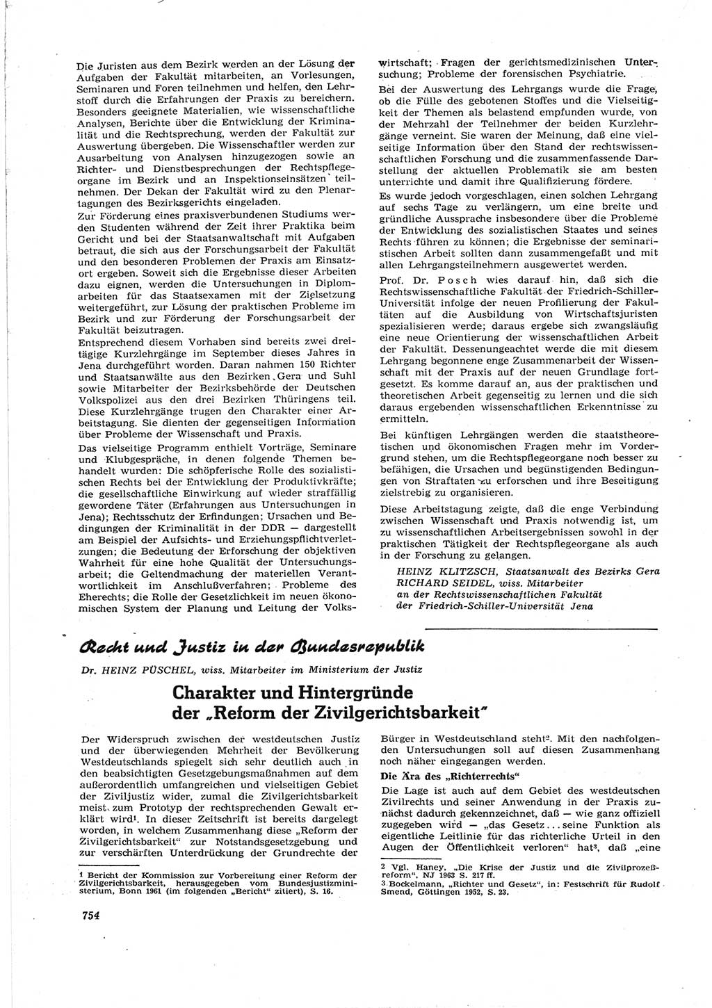 Neue Justiz (NJ), Zeitschrift für Recht und Rechtswissenschaft [Deutsche Demokratische Republik (DDR)], 17. Jahrgang 1963, Seite 754 (NJ DDR 1963, S. 754)