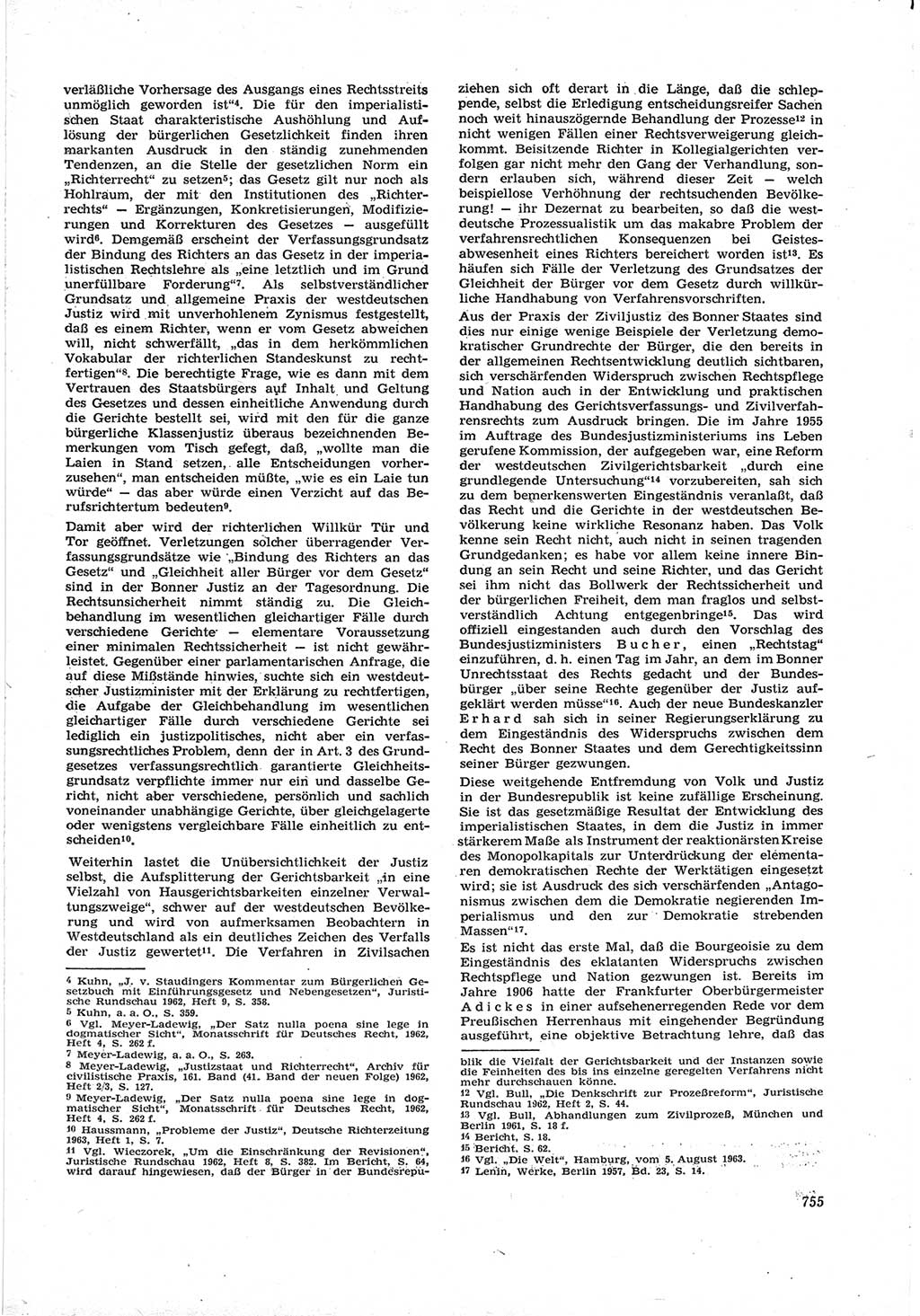 Neue Justiz (NJ), Zeitschrift für Recht und Rechtswissenschaft [Deutsche Demokratische Republik (DDR)], 17. Jahrgang 1963, Seite 755 (NJ DDR 1963, S. 755)