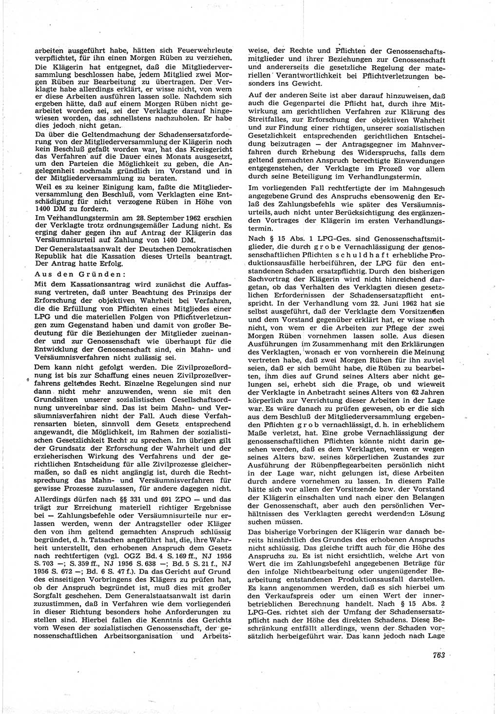 Neue Justiz (NJ), Zeitschrift für Recht und Rechtswissenschaft [Deutsche Demokratische Republik (DDR)], 17. Jahrgang 1963, Seite 763 (NJ DDR 1963, S. 763)